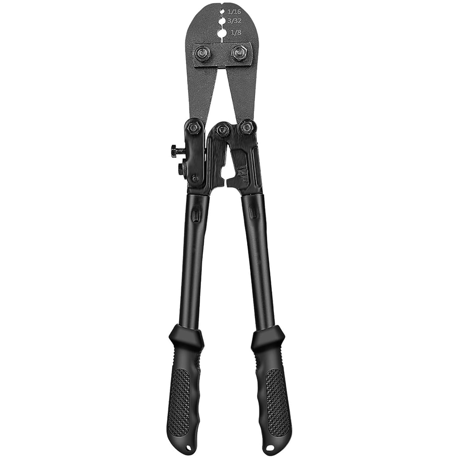Wire Rope Crimping Tool, Wire Rope Swaging Tool for Aluminum Oval Sleeves, Do...