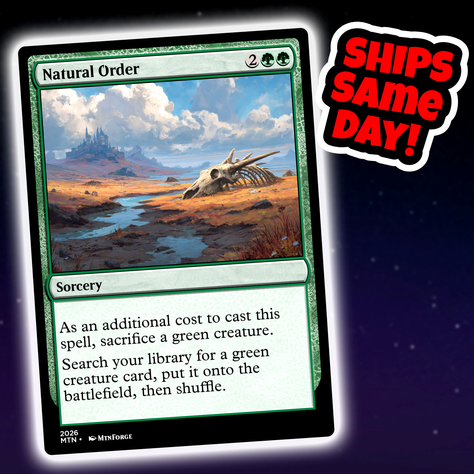Natural Order - Custom Art Magic: The Gathering Playtest Card - Commander EDH
