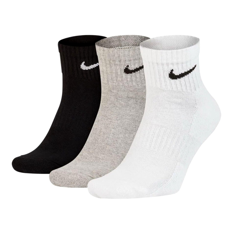Nike Men's Everyday Plus ANKLE Socks / Black-Grey-White Assorted / 6 Pack