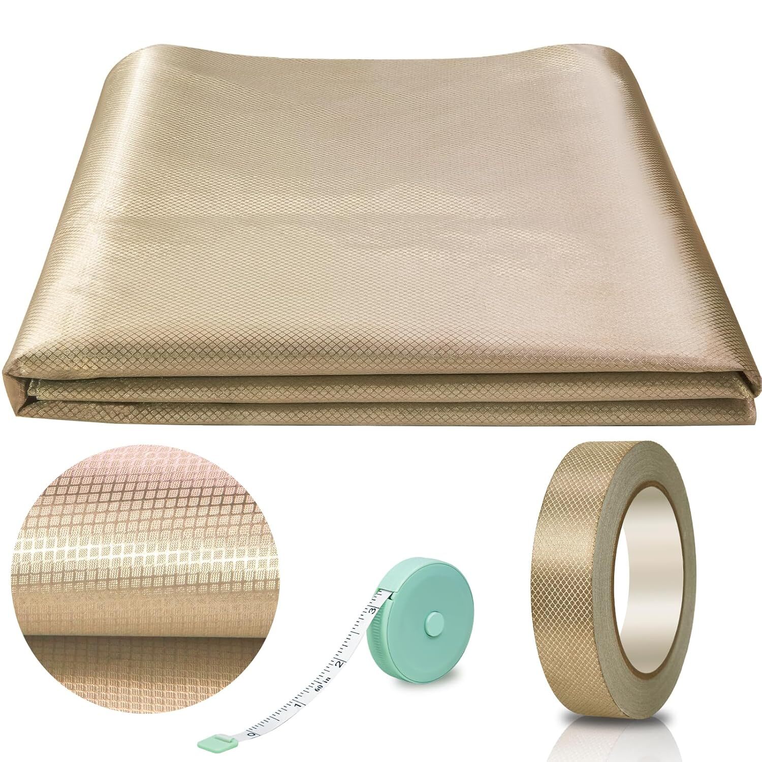 Faraday Fabric, Faraday Cloth 43”x118” with Faraday Tape Military Grade Prote...
