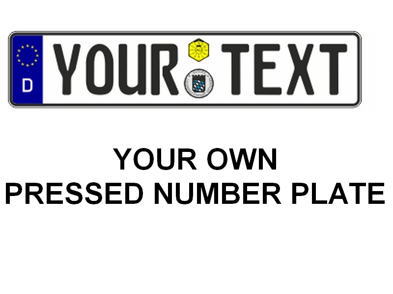 Customized Personalized ALL European Union Car Euro license plate Germany German