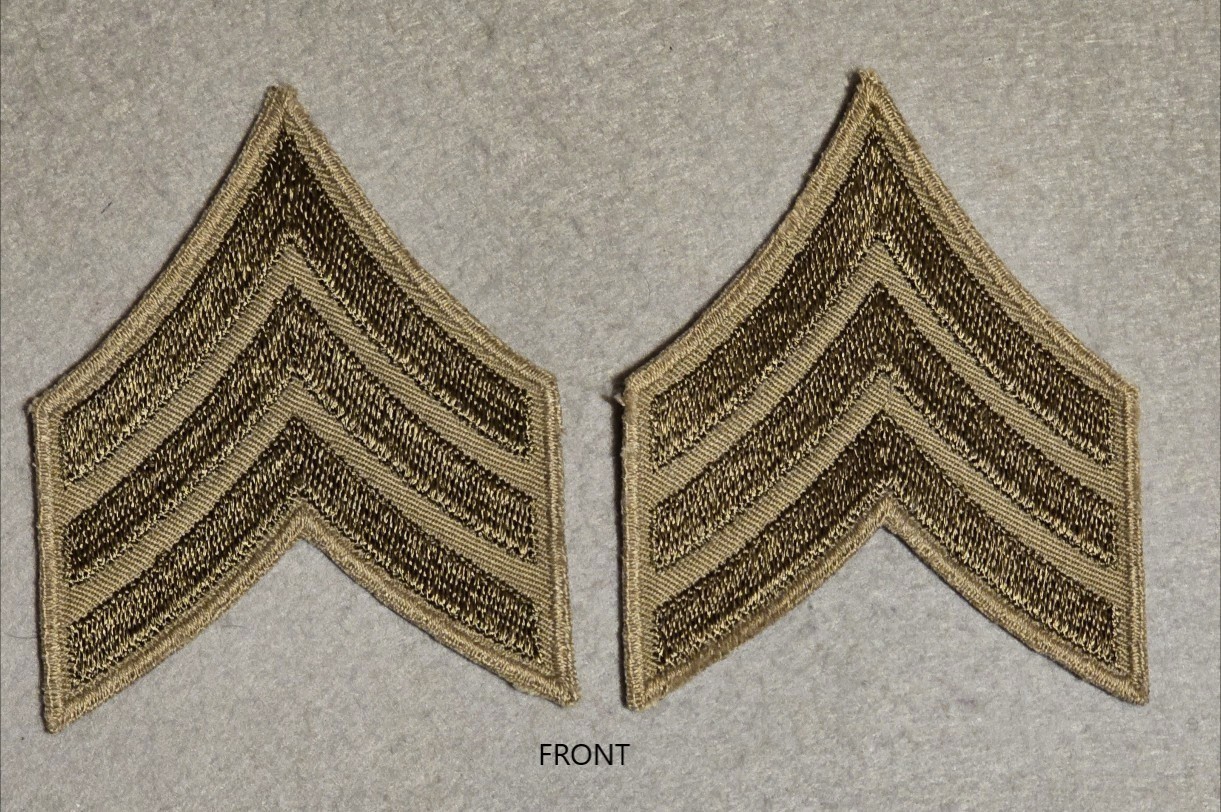 Pair - WW2 Tropical Sergeant Sleeve Ranks