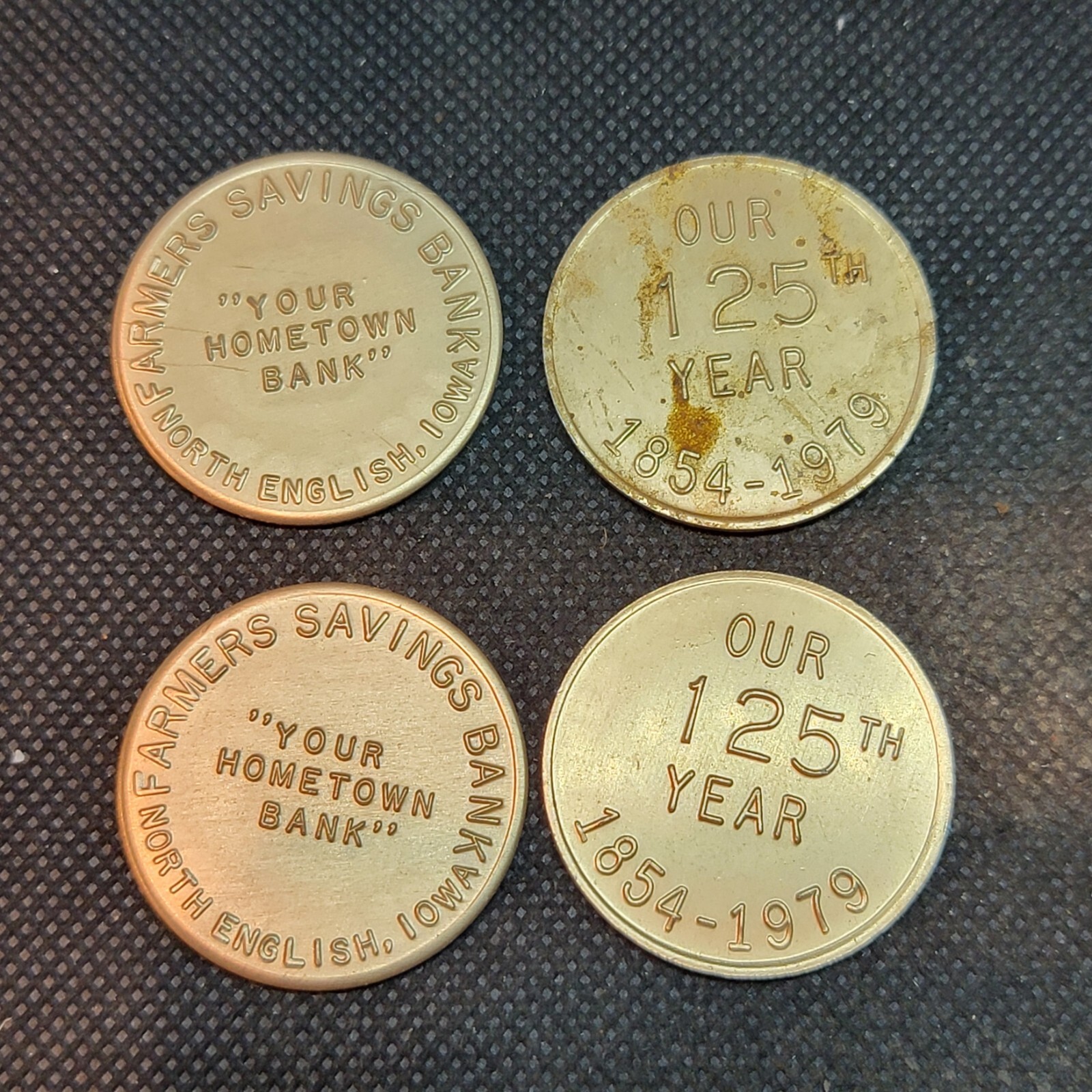 4 NORTH ENGLISH, IOWA BANKING TOKENS  L689