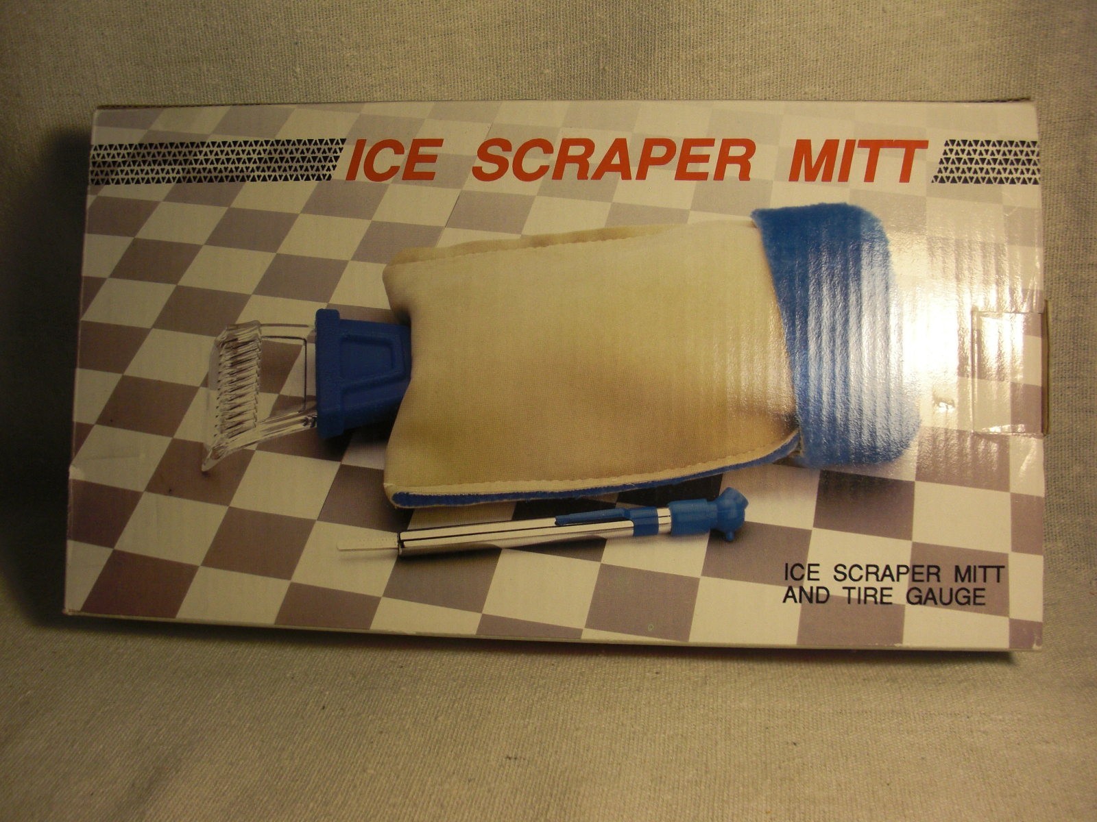 Non-Branded Auto Ice Scraper Mitt and Tire Gauge