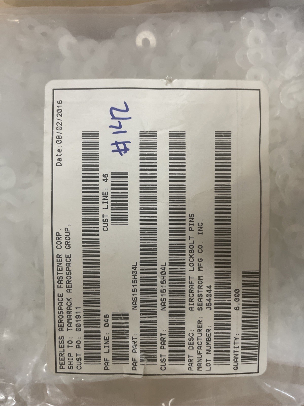NAS1515H04L, Plastic washer- ( lot of 1000 )