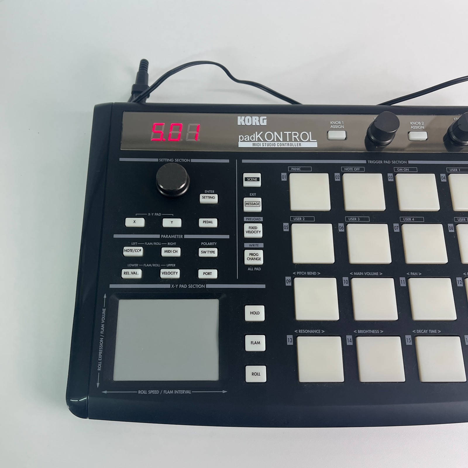 KORG KPC-1 padKONTROL Black MIDI Studio Controller Drum Pad - Tested & Working