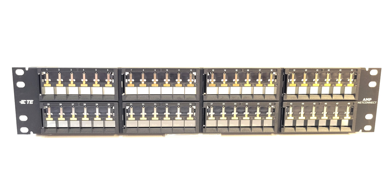 NEW TE Tyco AMPTRAC MM Shielded Patch Panel Cat6A 48-port 19" 2U 1933324-1 48P