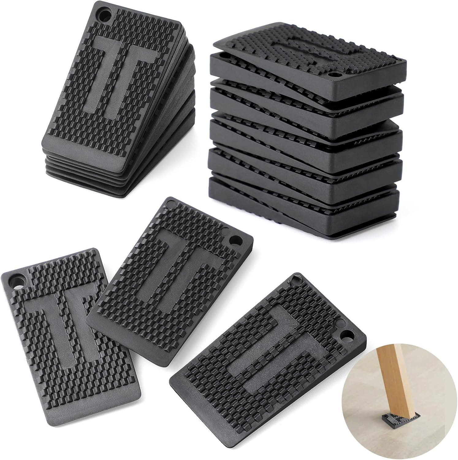 Furniture Levelers Pads,20 Pack Flexible Rubber Table Leveling Shims for Home Im
