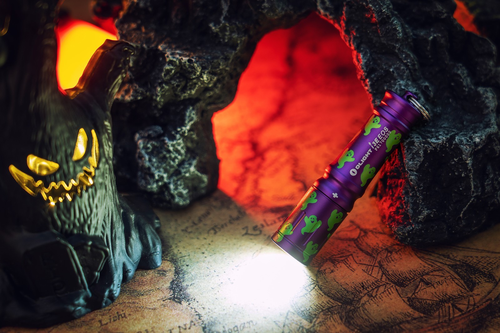 Olight I3E EOS Halloween Ghost Keychain Waterproof Flashlight, 90 Lumens, 1 AAA