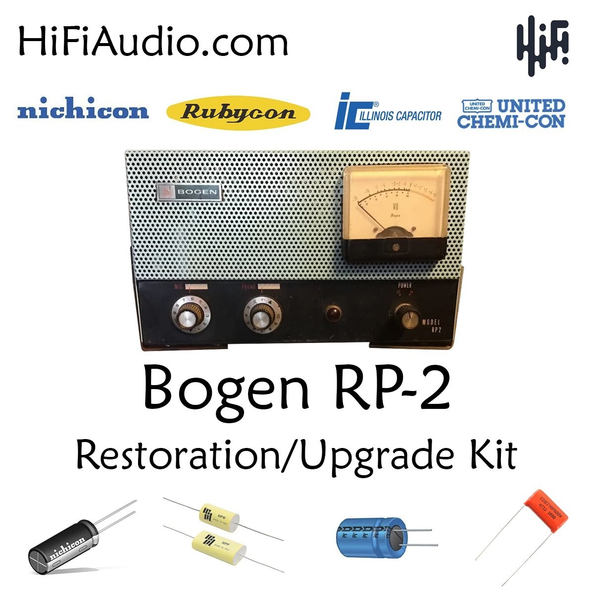 Bogen RP-2 restoration kit service recap capacitor fix rebuild