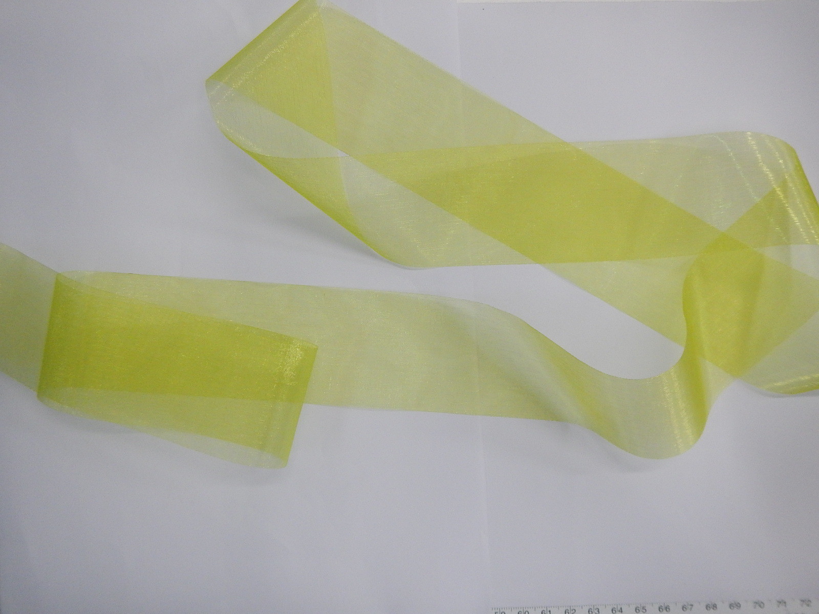 Organza Lime  Ribbon 50mm x 5 mts