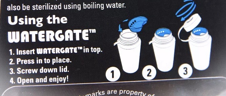 HyrdraPak Watergate Water Bottle Insert Splash Guard Blue New Open Box