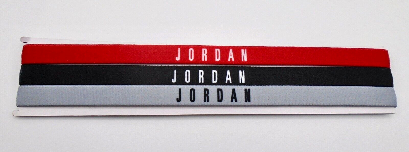 Nike Jordan Headbands Adult 3PK Pack Gym Red/Black/Wolf Grey