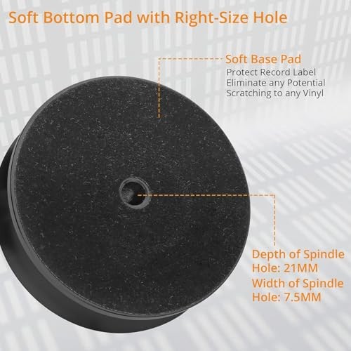 11oz Aluminum Vinyl Record Stabilizer with Bubble - Record Weight Stabilizer