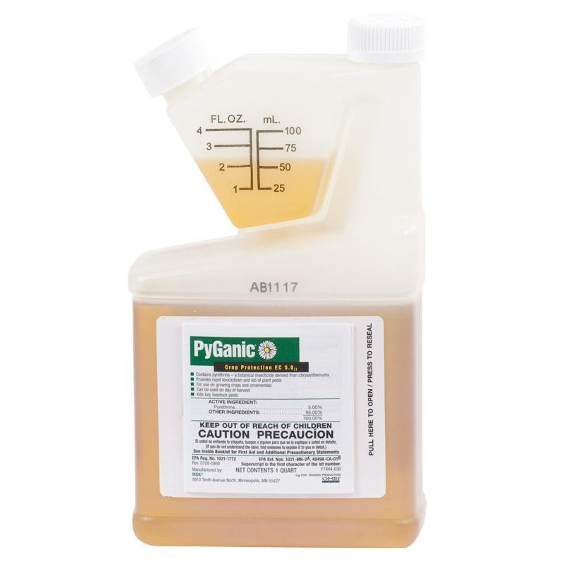 PyGanic EC 5.0 II Specialty Insecticide Qt. Pyrethrin-Based Organic Pest Control
