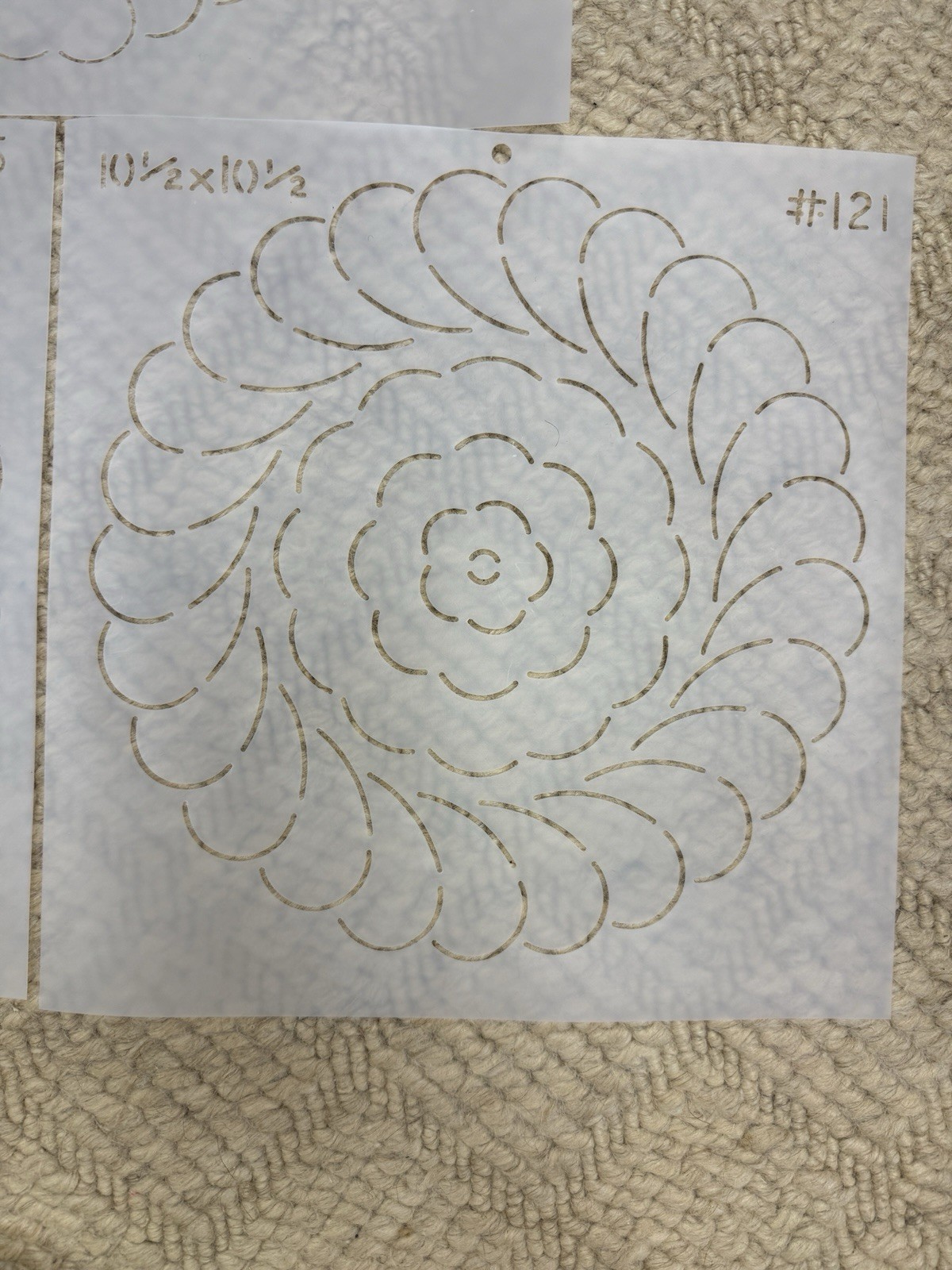 10.5x10.5 quilting stencils x3