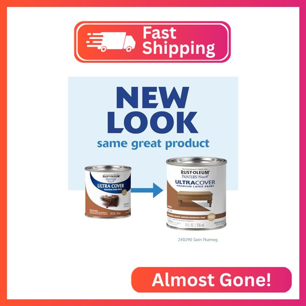 Rust-Oleum Painter's Touch Latex Brush-On Paint, Satin Nutmeg