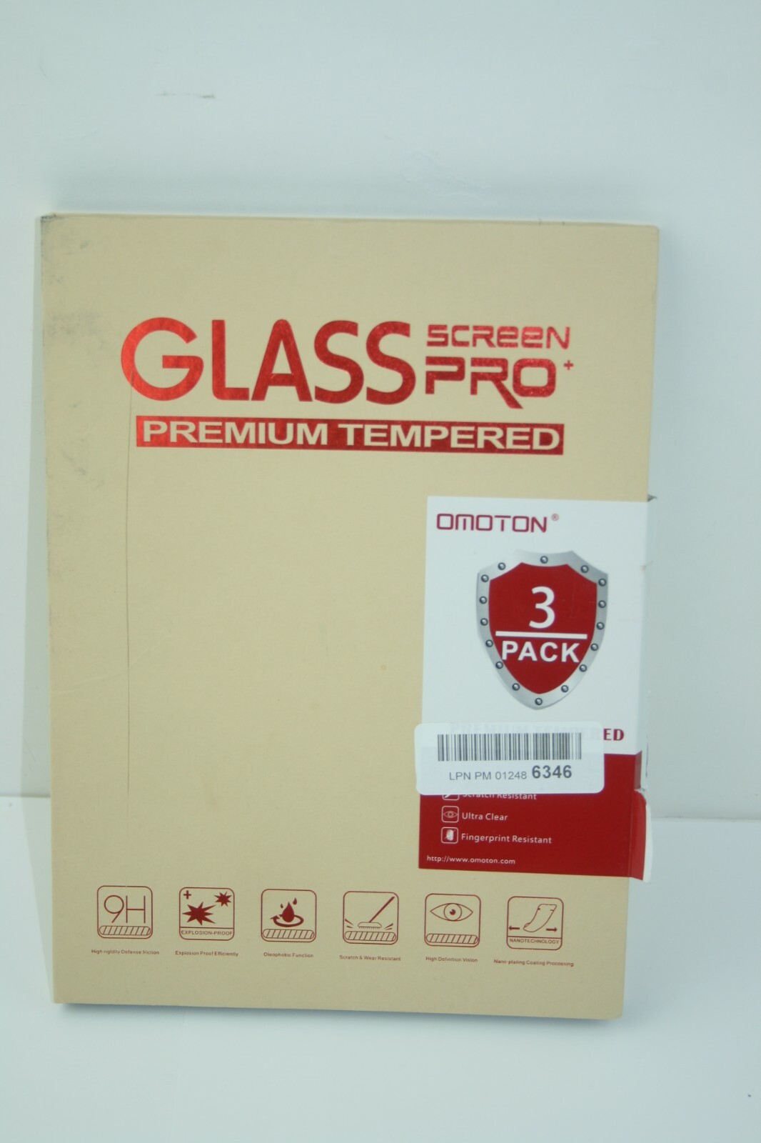 OMOTON 2-Pack Tempered Glass iPad Screen Protectors - 9H - US Stock