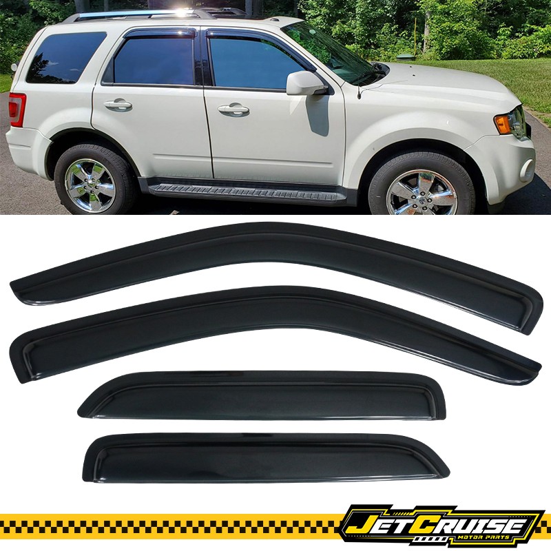 Fits 01-12 Ford Escape Window Visors Acrylic Rain Sun Guard Deflector 4Pc Set