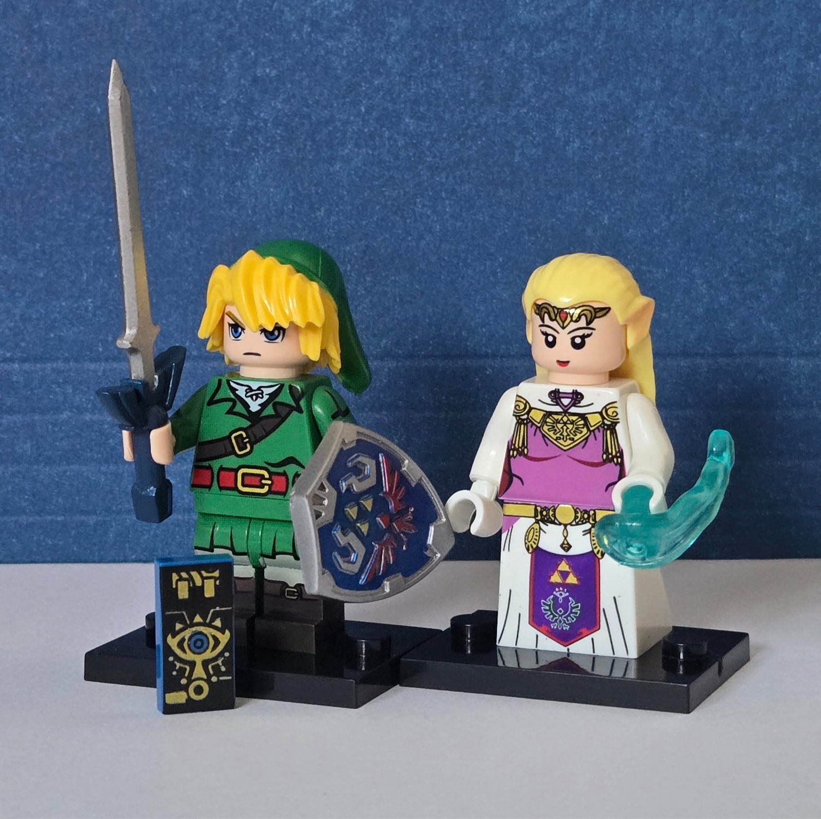 Custom Lego Legend of Zelda Classic Link Ocarina of Time & Princess Minifigures
