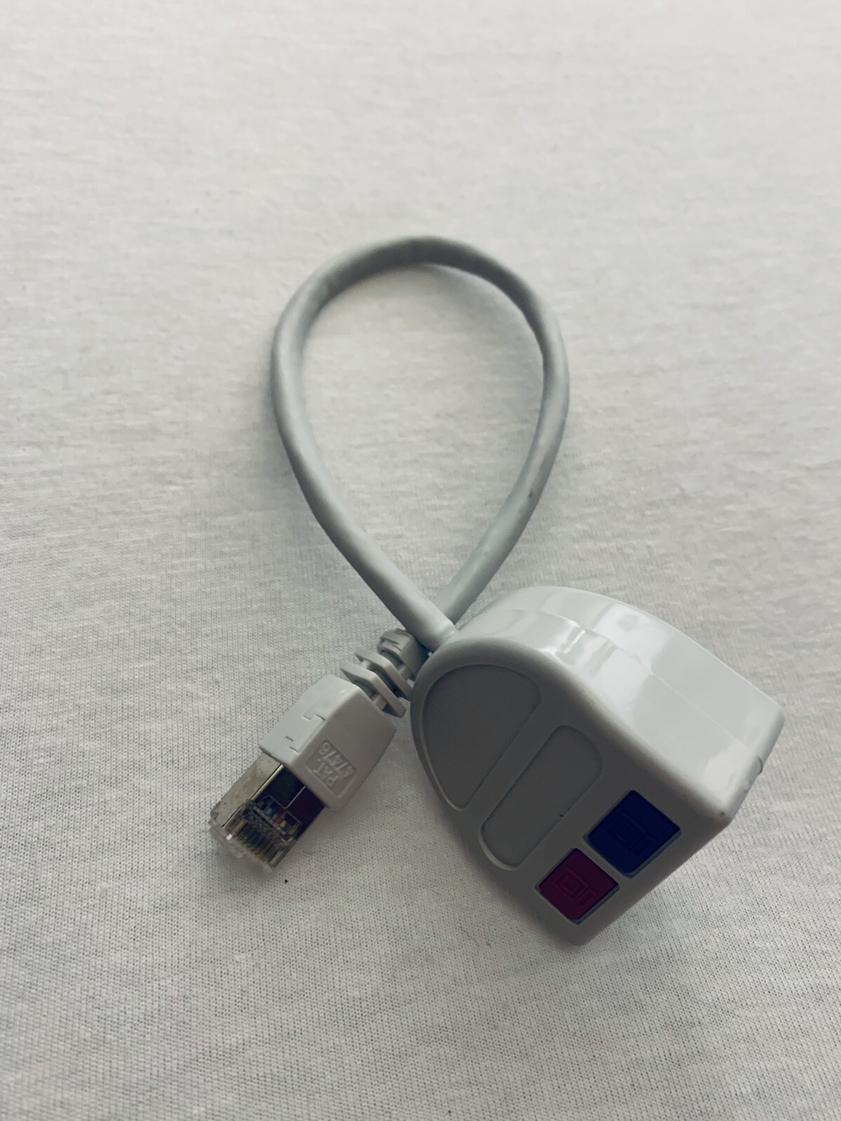 T-MOD Type 3-S7 ~ Ethernet Cable, Y - Splitter, Cat5e, RJ45 Plug to 2x RJ45 Jack