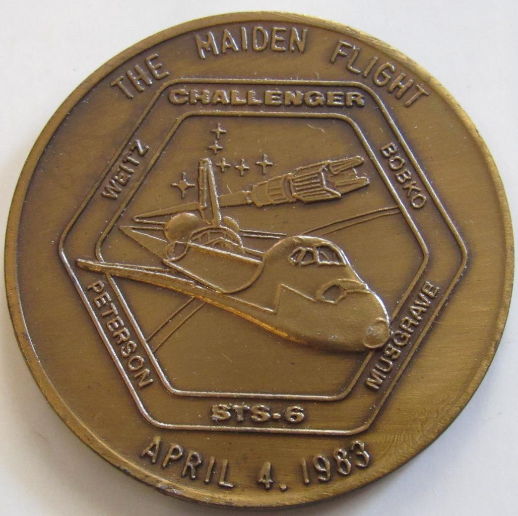 STS-6 SPACE TRANSPORTATION SYSTEM SHUTTLE MISSION COIN AB  NEW ERA OF SPACE
