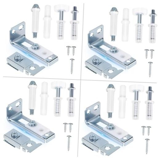 Bifold Door Hardware Repair Kit, 4-Pack Bifold Closet Door 4 Pack Silver