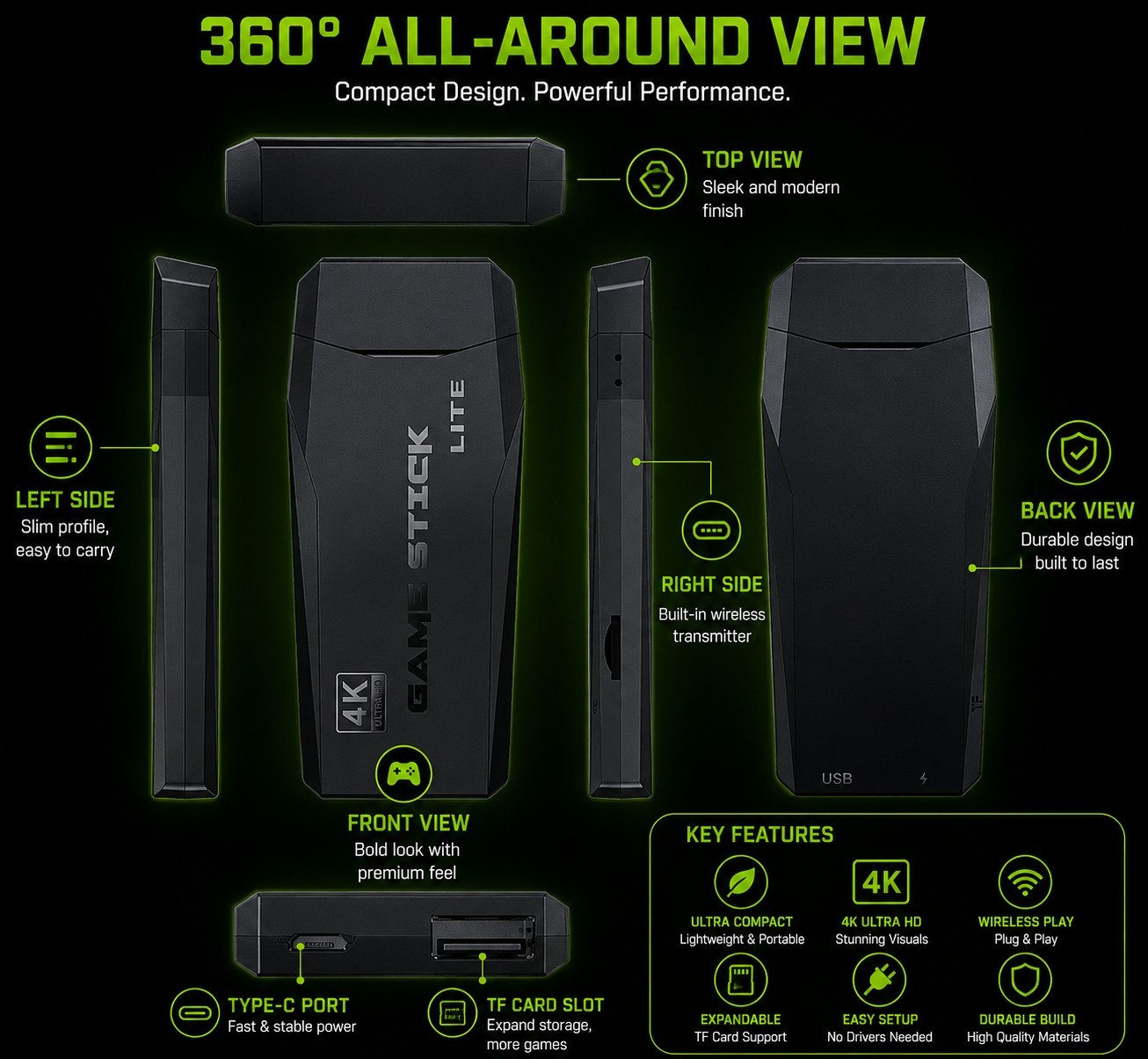 Retro Console with 10 Emulators and 20,000 pre-Loaded Games 4k Resolution