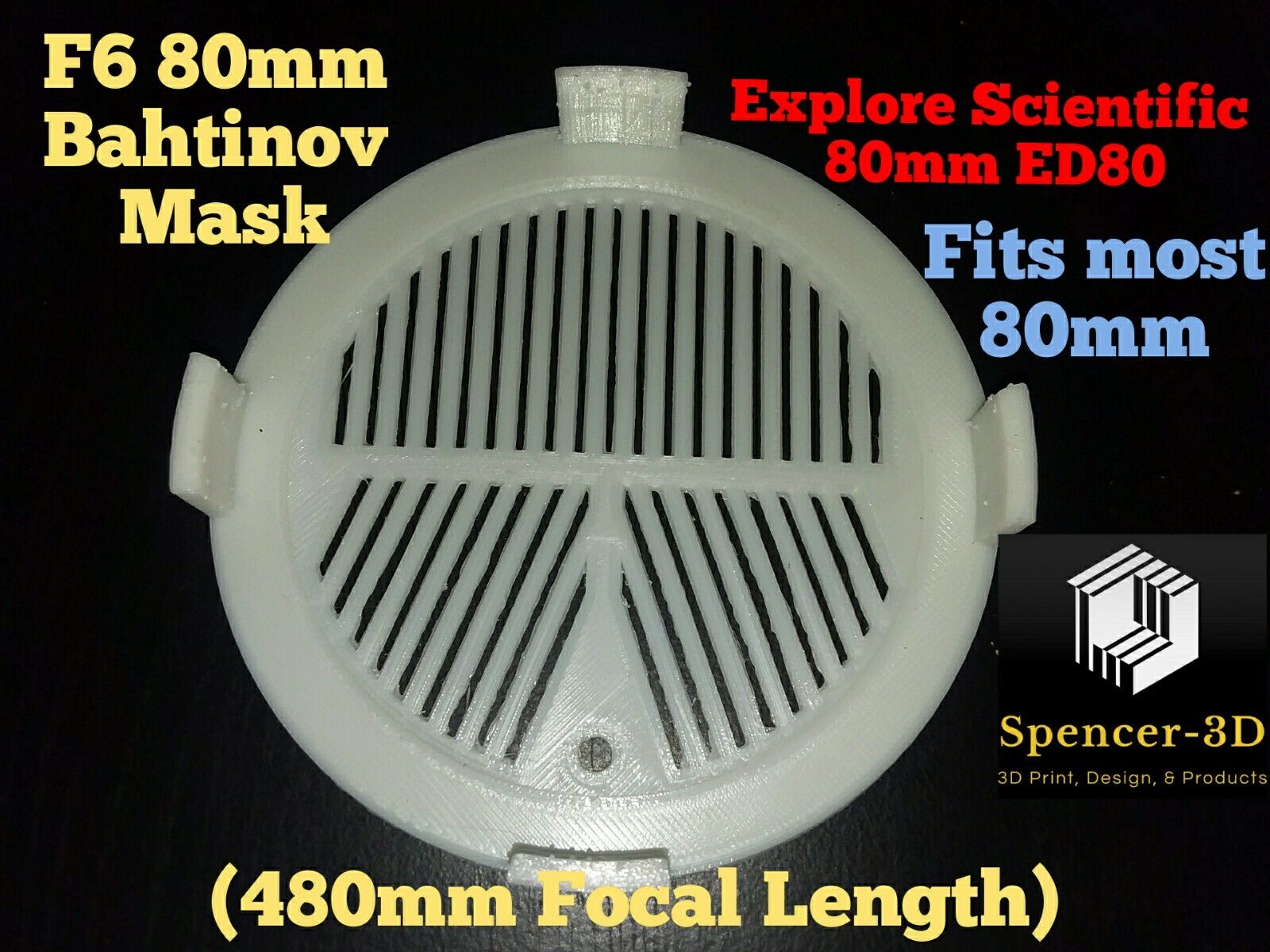 Explore Scientific 80mm AD80 Bahtinov Focus Mask for Telescope