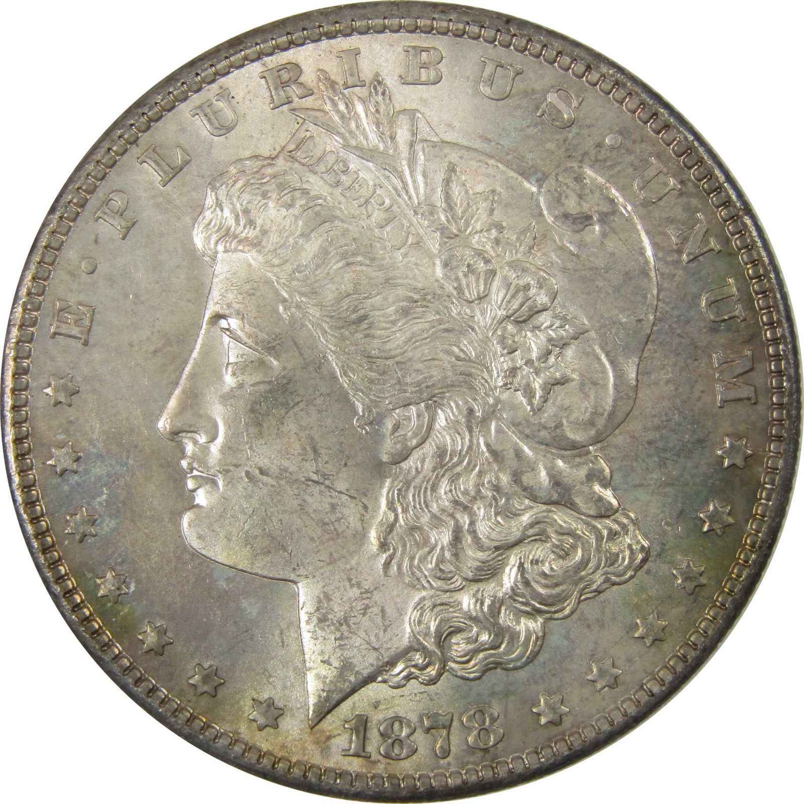 1878 S Morgan Silver Dollar Uncirculated Mint State Toned SKU:I26292