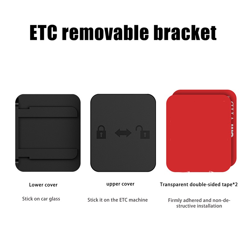 Car Toll Pass Holder Adhesive Sticky ETC Bracket Adhesive Removable Easy
