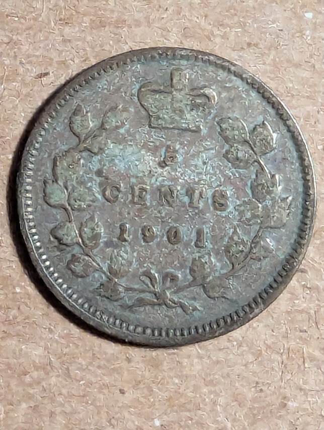 1901 Canada 5 Cents Silver