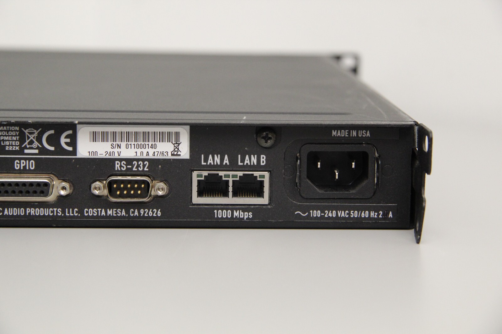 QSC Q-SYS I/O Frame Type 2 Network Interface With 3 CIML4-HP Cards