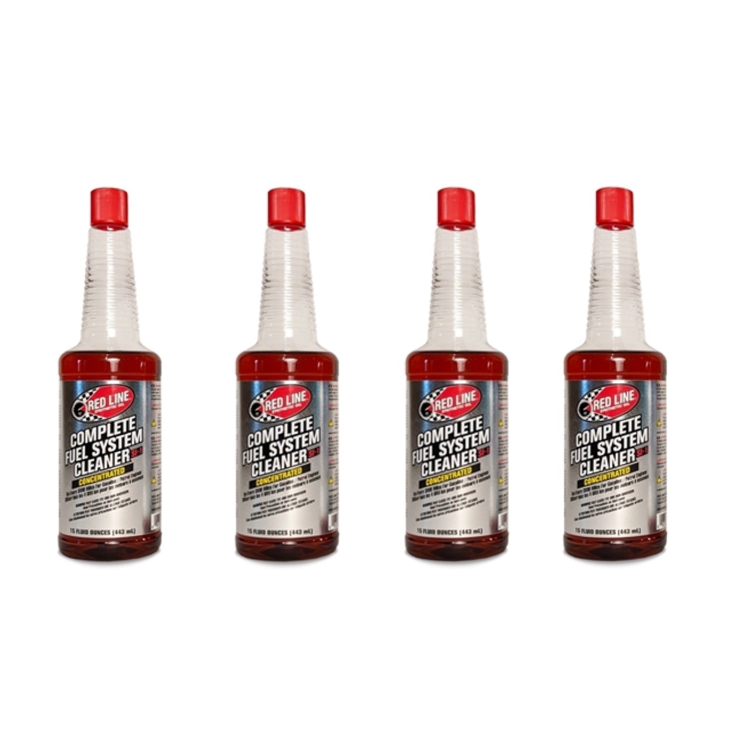 Red Line Oil 60103 Set of 4 SI-1 Complete Fuel System Cleaner Oil Bottles, 15oz