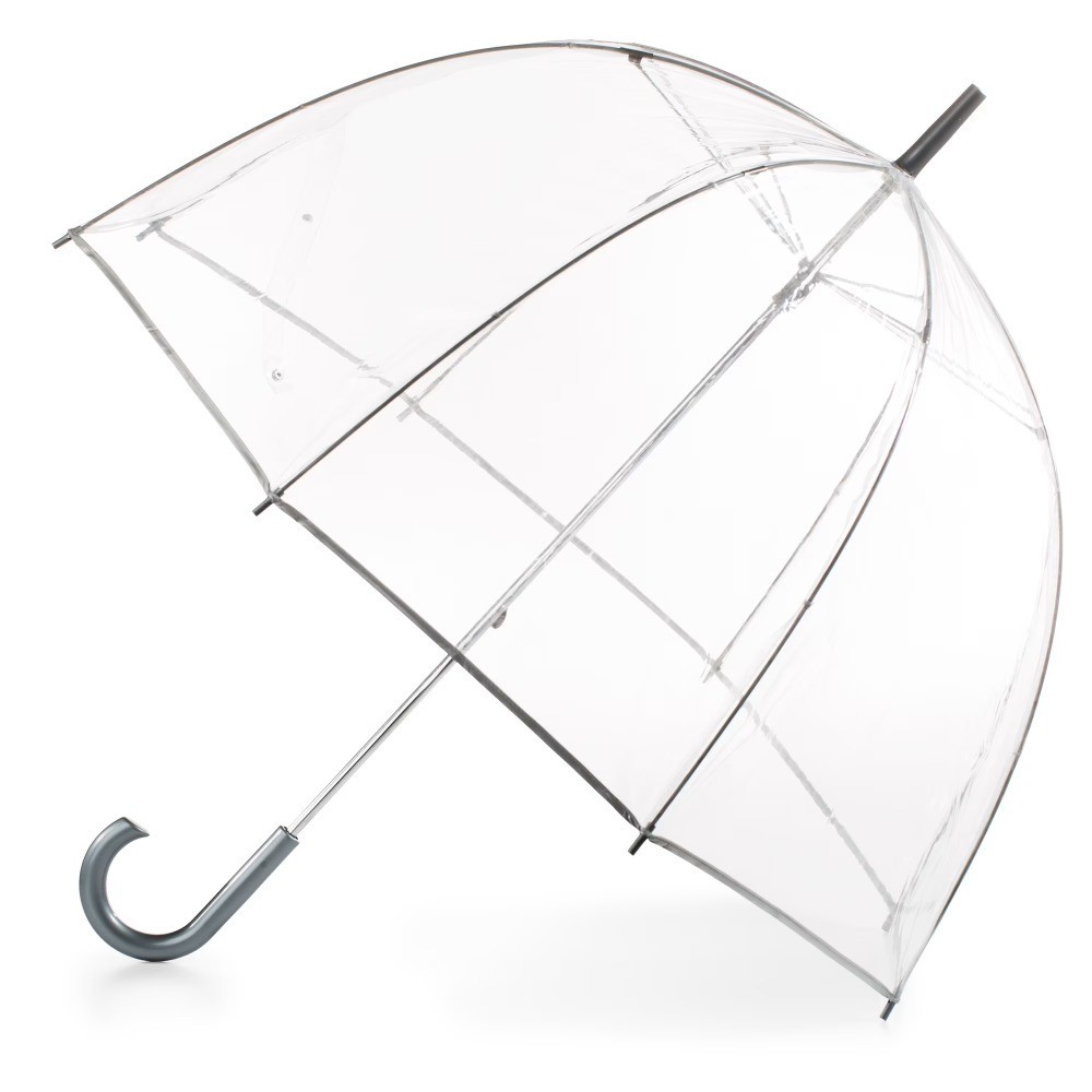 Bubble Rain Umbrella Clear Windproof Travel Folding Compact Automatic Open