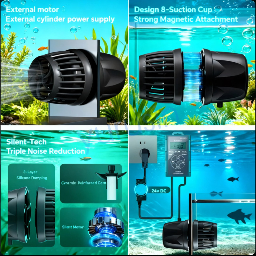Newest Jebao Jecod DMP-15/45 Wave Maker Aquarium Pump Bluetooth App Controller