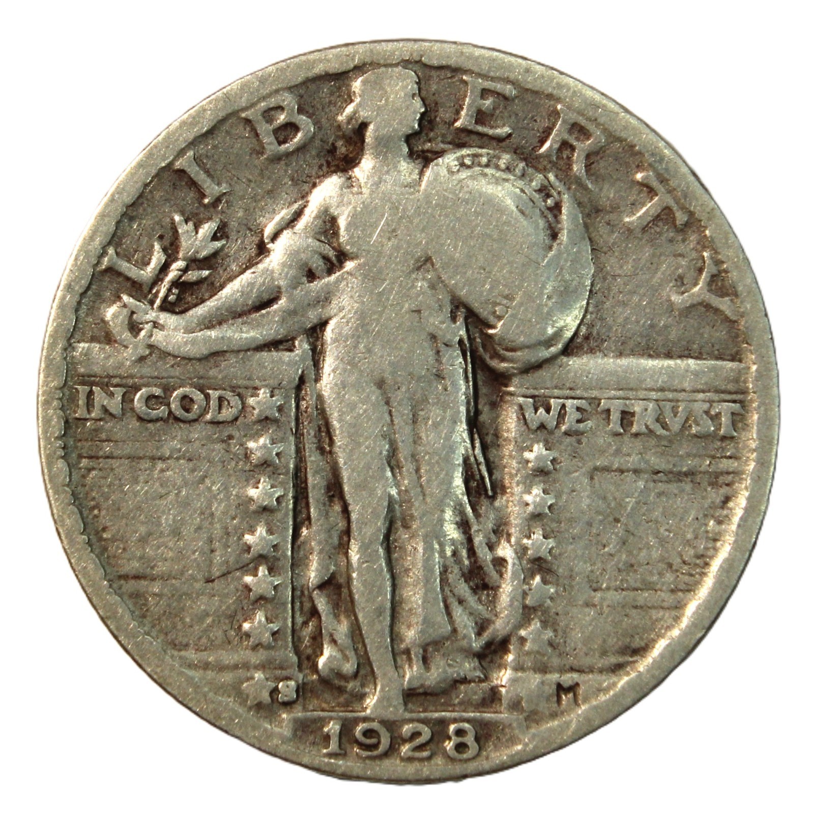 1928 S 25C Standing Liberty Quarter - Choice VF - SMH 1448