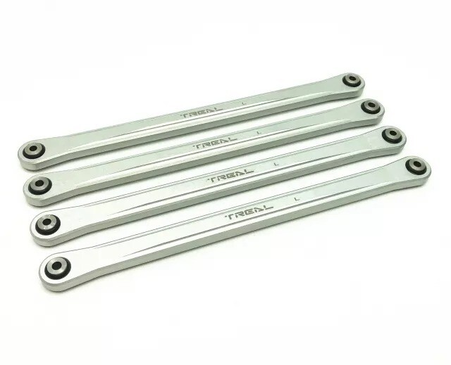 Losi Mega Truck/LMT2.0 Treal Machined Aluminum Ext. Length Lower 4-Links - Slvr