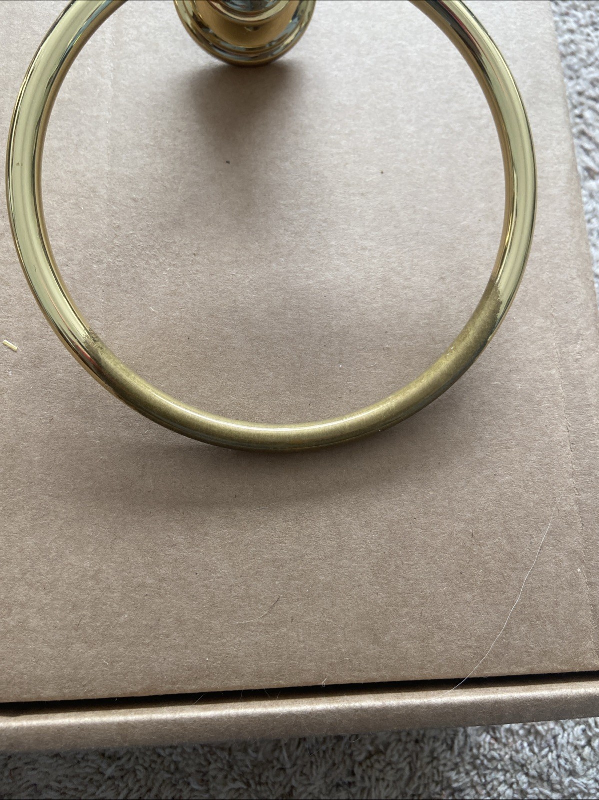 Polished Solid BRASS TOWEL RINGS 6"