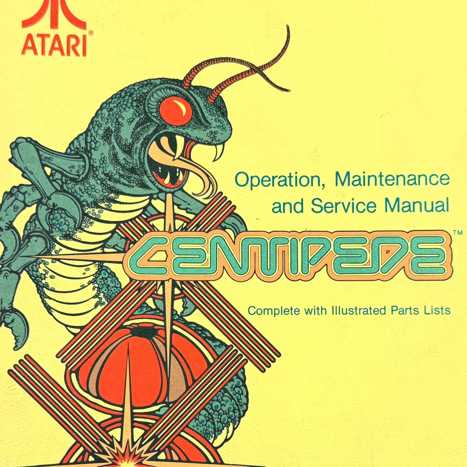ATARI Centipede Arcade Game Operation Maintenance Service Parts Manual ORIGINAL