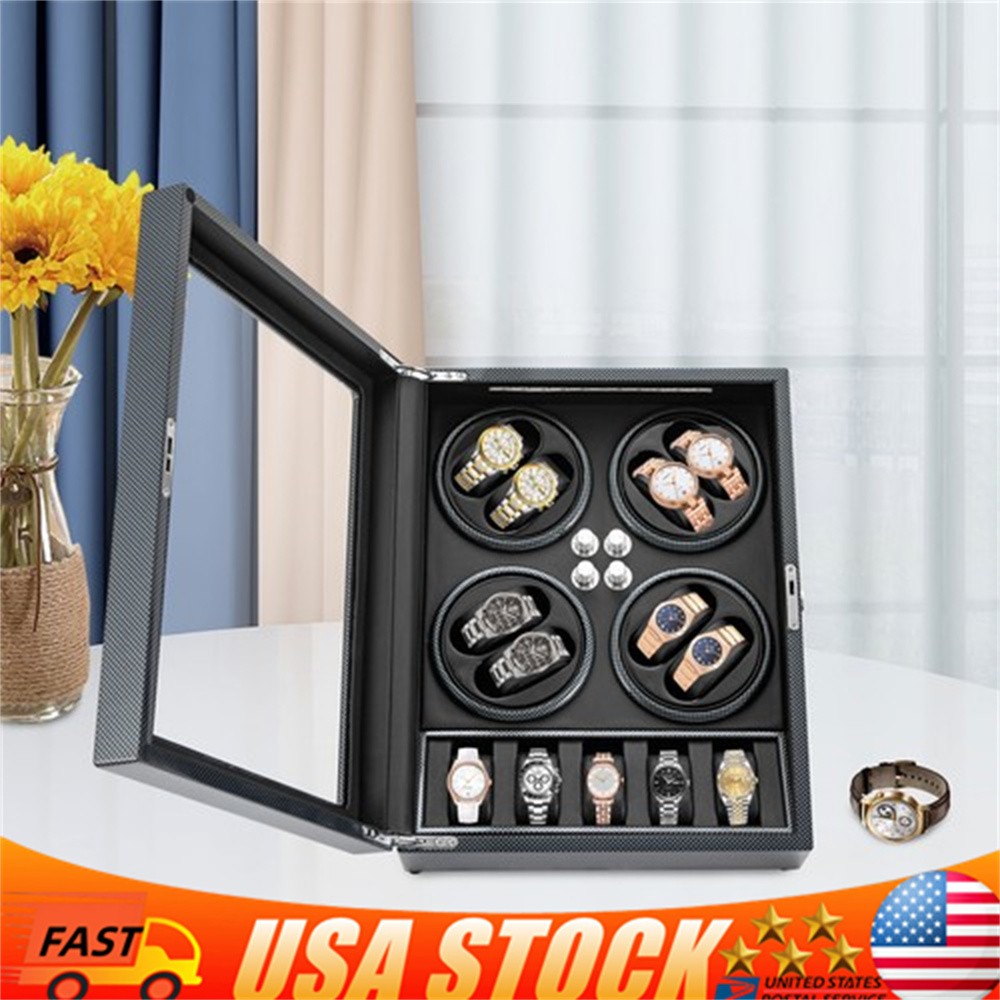 Automatic Rotation Watch Winder Box 10db 8+5 Watches Display Box Storage Case