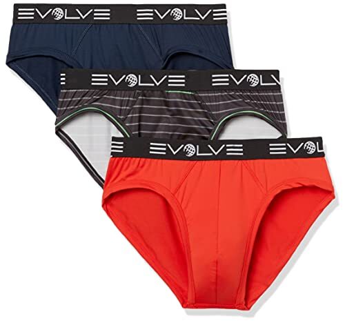Evolve Men's Micro Sport Medium Fiery Red/Progressing Stripe-alloy/Varsity Navy