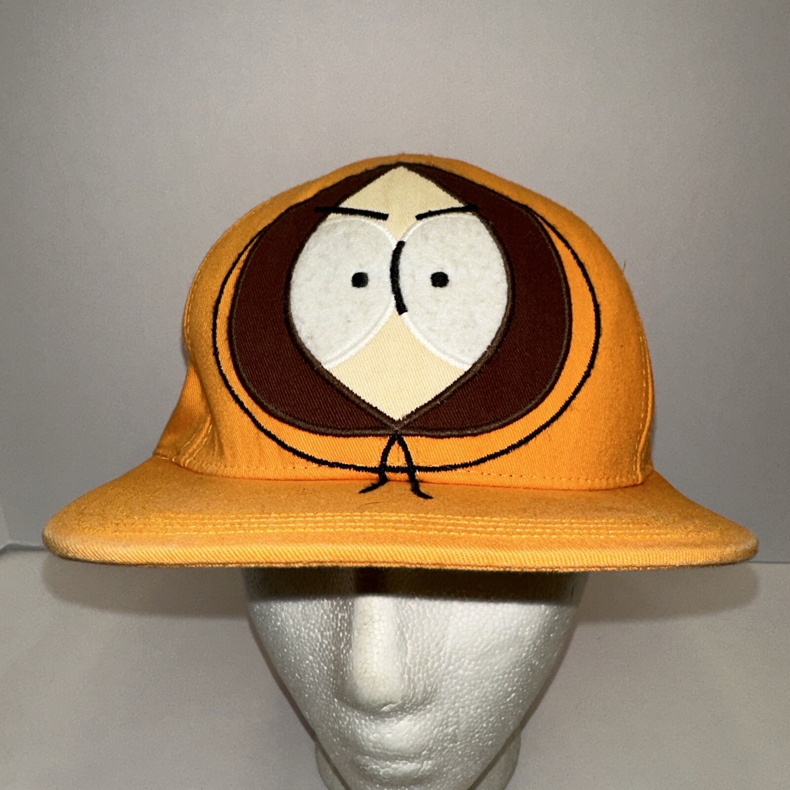 South Park Kenny Hat Cap Orange with Character on Front Snapback