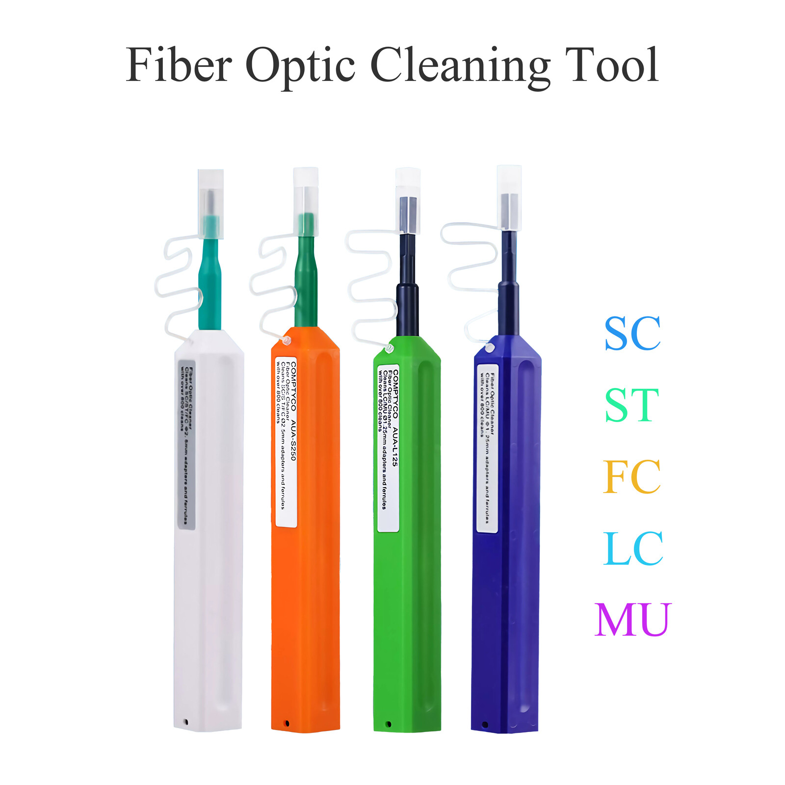 5PCS Fiber Optic Cleaning Pen LC/MU 1.25mm/2.5mm Optical Adapter Cleaner Tool