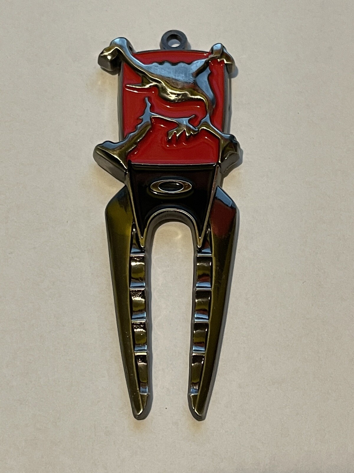Oakley Sunglasses Golf Divot Repair Tool X-Metal Skull Rare Large Heavy Red