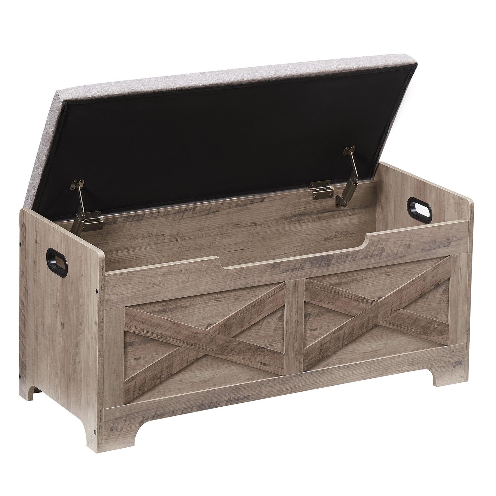 Gaomon Storage Chest Wood Storage Bench Seating And 2 Safety Hinge Entryway
