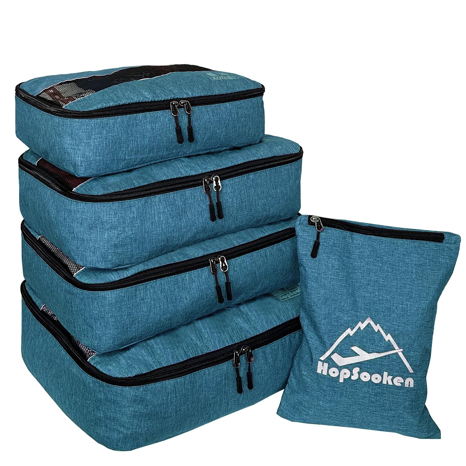 5 Set Packing Cubes for Travel Large Suitcase Luggage Organizer Bags Travel V...