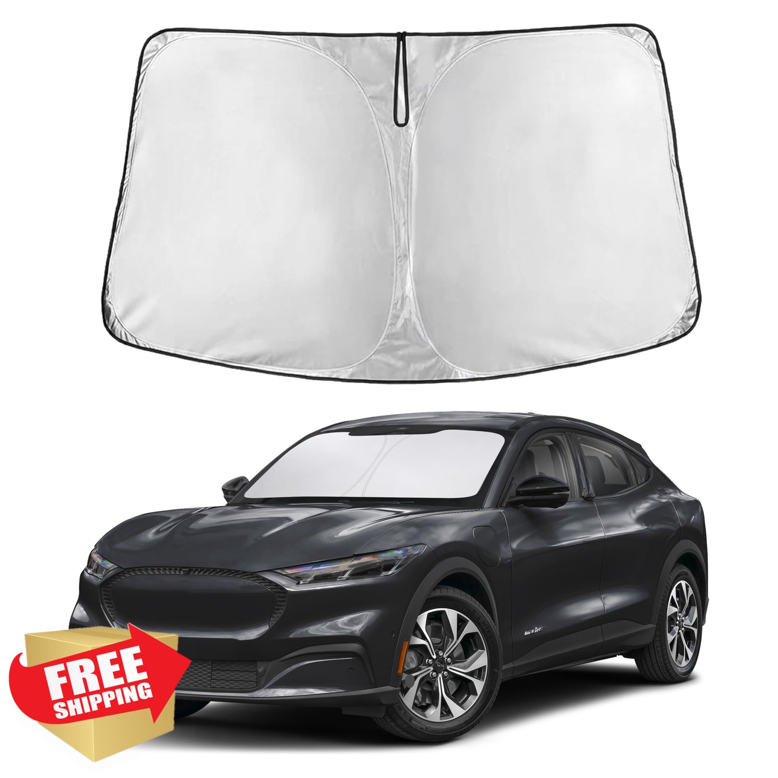 EcoNour Ford Mustang Mach-E 2021-26 Custom Windshield Sun Shade