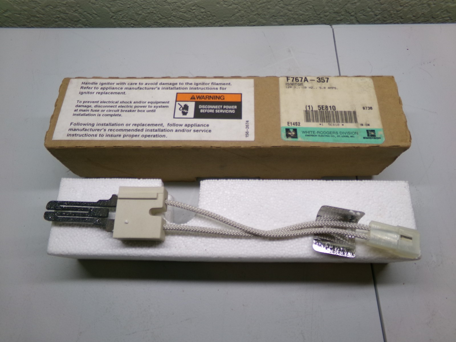 WHITE-RODGERS F767A-357 FURNACE IGNITOR