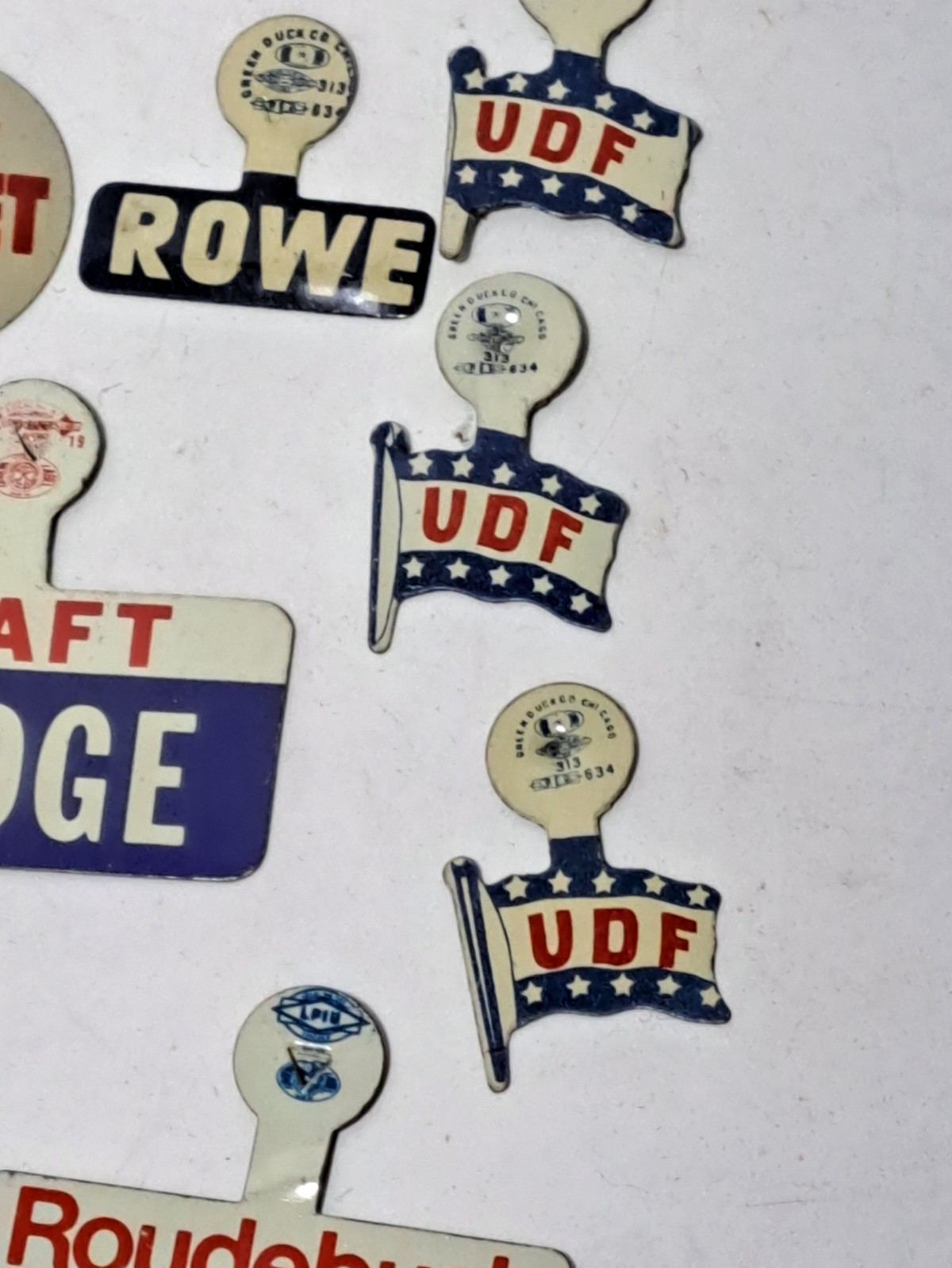 14 MOSTLY POLITICAL FOLD OVER TAB PINS
